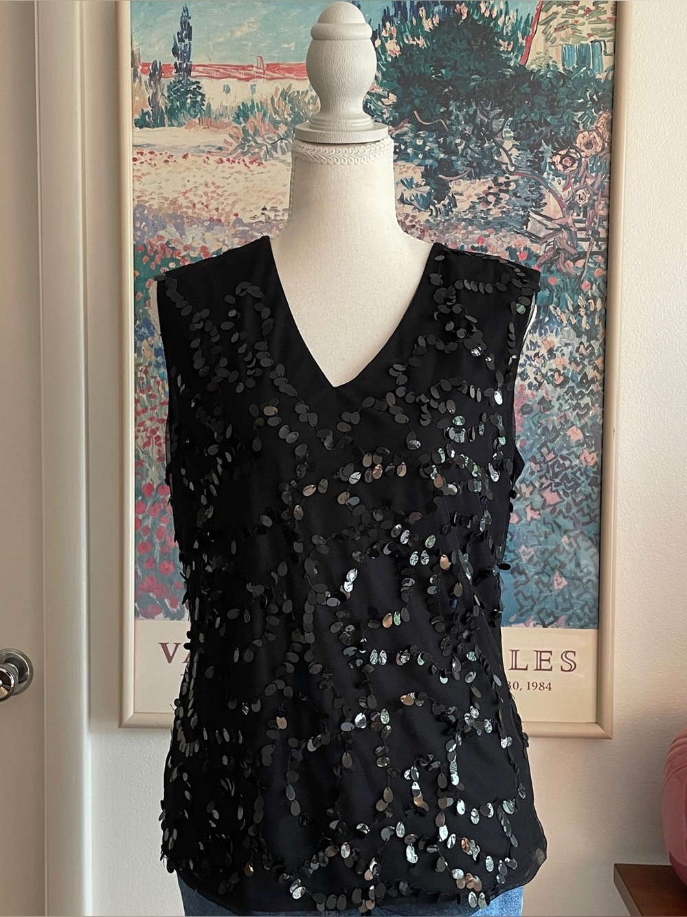 Vintage Y2K Black Sequin Tank Top Large
Going Out Holiday Cocktail Whimsigoth - Picture 3 of 11